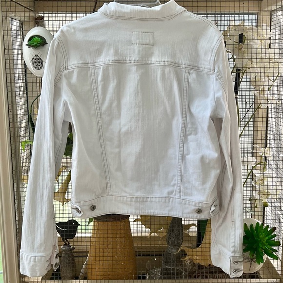 Calvin Klein White Denim Jacket L - Picture 6 of 7